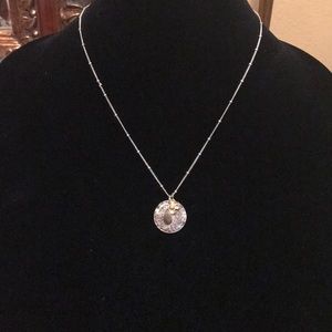 Stella and dot silver coin necklace